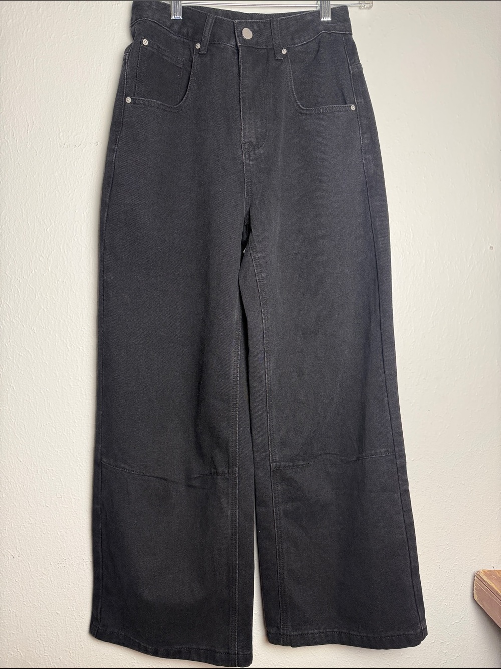 Y2K High-Rise Wide Leg Jeans in Black
